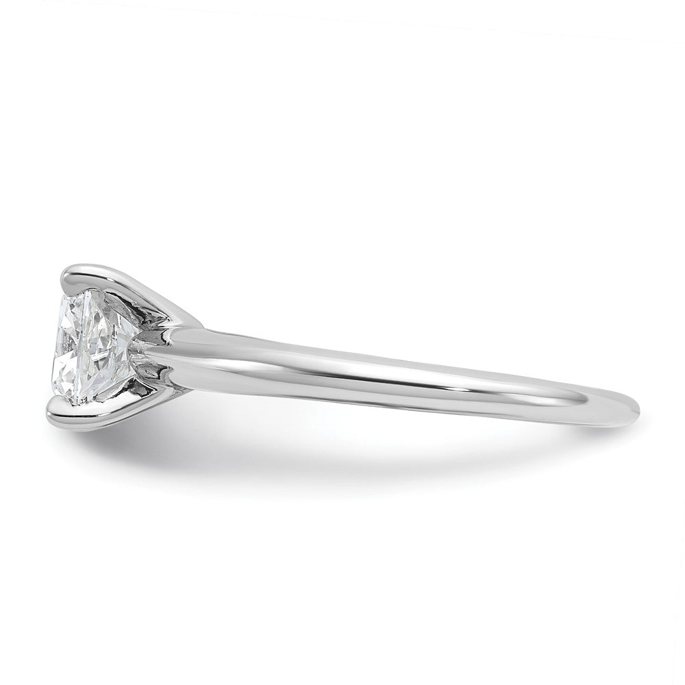 14kw 1 1/4ct Cert Lab Grown Diamond VS+ F+ Cushion Comp Solitaire Eng Ring