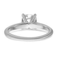 14kw 1 1/4ct Lab Grown Diamond VS/SI+ G+ Cushion Comp Solitaire Eng Ring