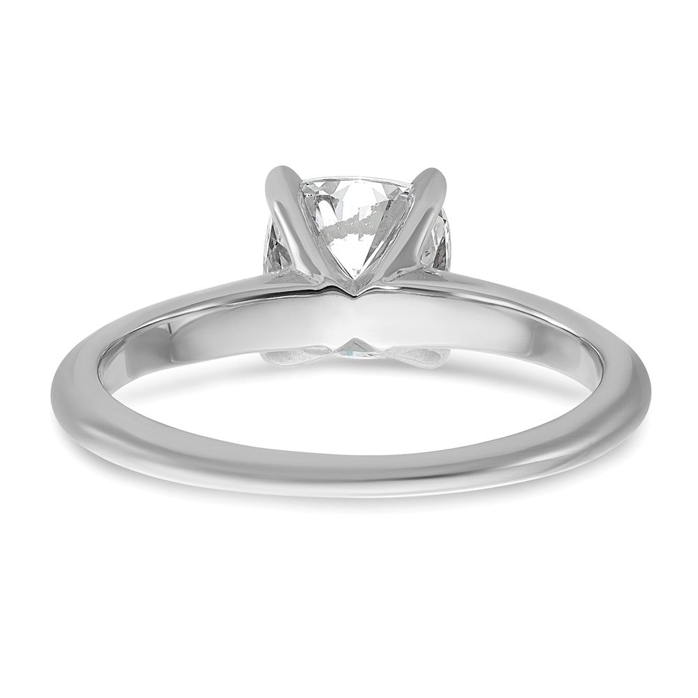 14kw 1 1/4ct Lab Grown Diamond VS+ F+ Cushion Comp Solitaire Eng Ring