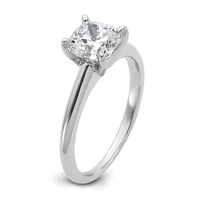 14kw 1 1/2ct Cert Lab Grown Dia VS/SI+ G+ Cushion Comp Solitaire Eng Ring