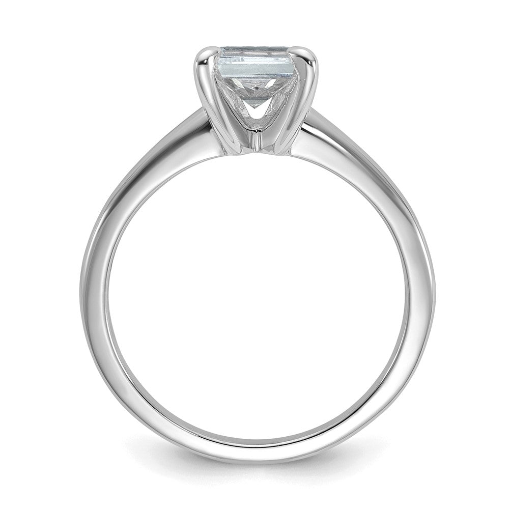 14kw 1 1/4ct Cert Lab Grown Dia VS/SI+ G+ Emerald Solitaire Comp Eng Ring