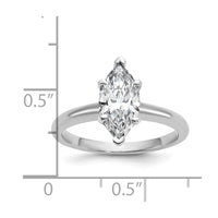 14kw 1 1/2ct Cert Lab Grown Dia VS/SI+ G+ Marquise Solitaire Comp Eng Ring