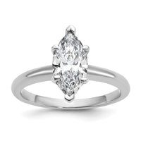 14kw 1 1/2ct Cert Lab Grown Dia VS/SI+ G+ Marquise Solitaire Comp Eng Ring