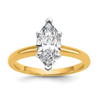 14ktt 1 1/2ct Lab Grown Diamond VS/SI+ G+ Marquise Solitaire Comp Eng Ring