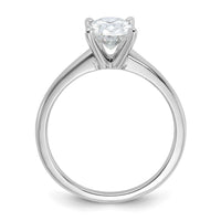 14kw 1 1/2ct Cert Lab Grown Diamond VS+ F+ Oval Comp Solitaire Eng Ring