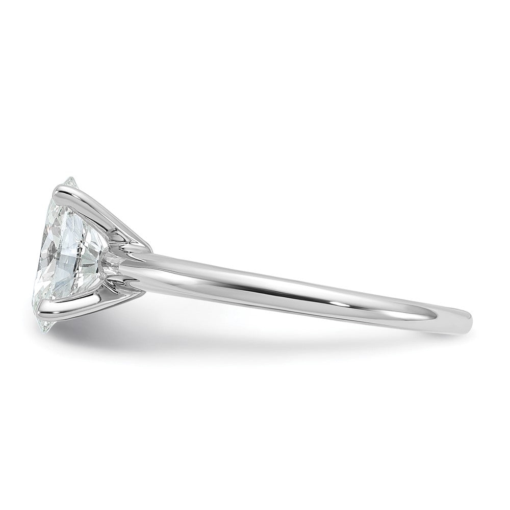 14kw 1 1/2ct Cert Lab Grown Diamond VS/SI+ G+ Oval Comp Solitaire Eng Ring