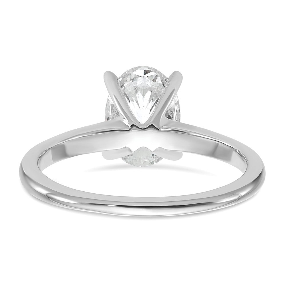 14kw 1 1/2ct Cert Lab Grown Diamond VS/SI+ G+ Oval Comp Solitaire Eng Ring