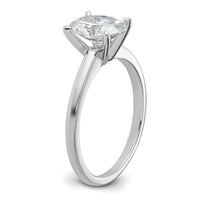 14kw 1 1/2ct Cert Lab Grown Diamond VS/SI+ G+ Oval Comp Solitaire Eng Ring