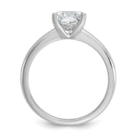 14kw 1 1/4ct Cert Lab Grown Diamond VS+ F+ Princess Comp Solitaire Eng Ring