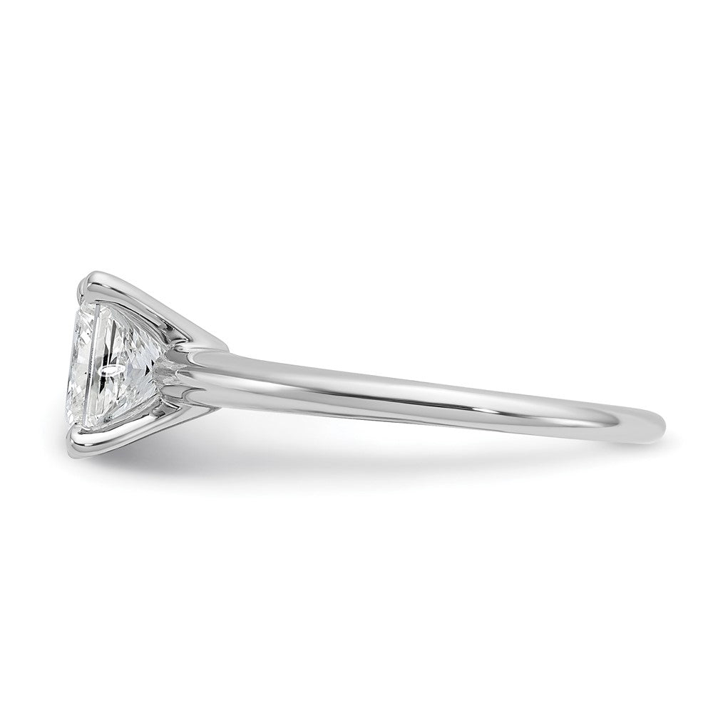 14kw 1 1/4ct Cert Lab Grown Diamond VS+ F+ Princess Comp Solitaire Eng Ring