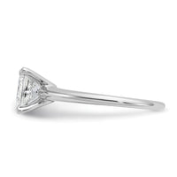 14kw 1 1/2ct Lab Grown Diamond VS+ F+ Princess Comp Solitaire Eng Ring