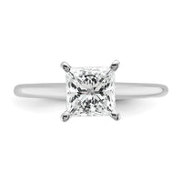 14kw 1 1/4ct Lab Grown Diamond VS+ F+ Princess Comp Solitaire Eng Ring