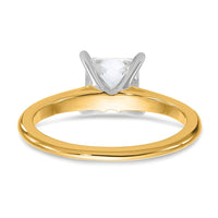 14ktt 1 1/4ct Cert Lab Grown Dia VS/SI+ G+ Princess Comp Solitaire Eng Ring