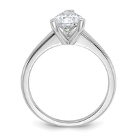 14kw 1 1/4ct Cert Lab Grown Diamond VS/SI+ G+ Pear Solitaire Comp Eng Ring