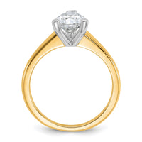 14ktt 1 1/2ct Lab Grown Diamond VS+ F+ Pear Solitaire Comp Eng Ring