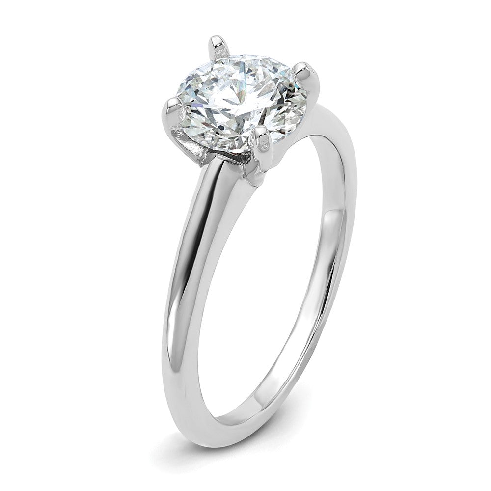 14kw 1 1/2ct Lab Grown Diamond VS+ F+ Round Comp Solitaire Eng Ring