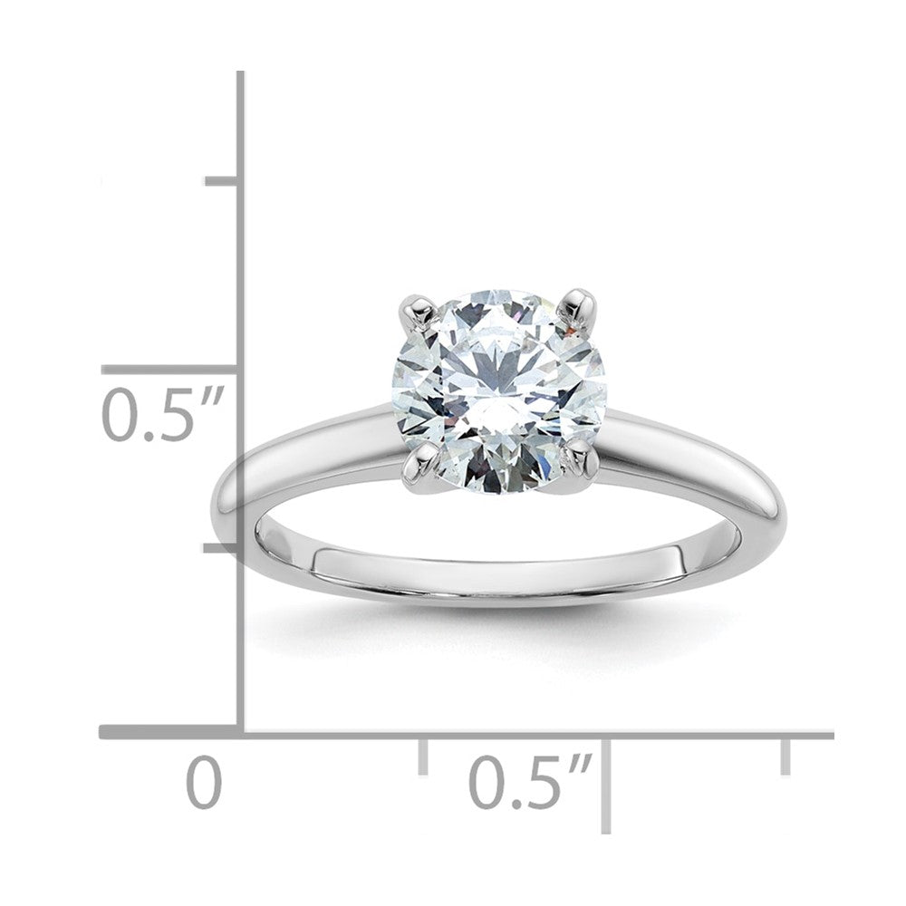 14kw 1 1/4ct Lab Grown Diamond VS+ F+ Round Comp Solitaire Eng Ring