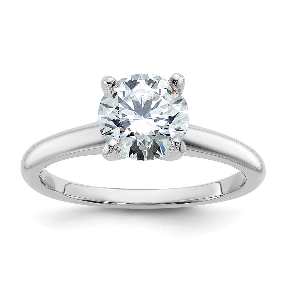 14kw 1 1/4ct Cert Lab Grown Diamond VS+ F+ Round Comp Solitaire Eng Ring