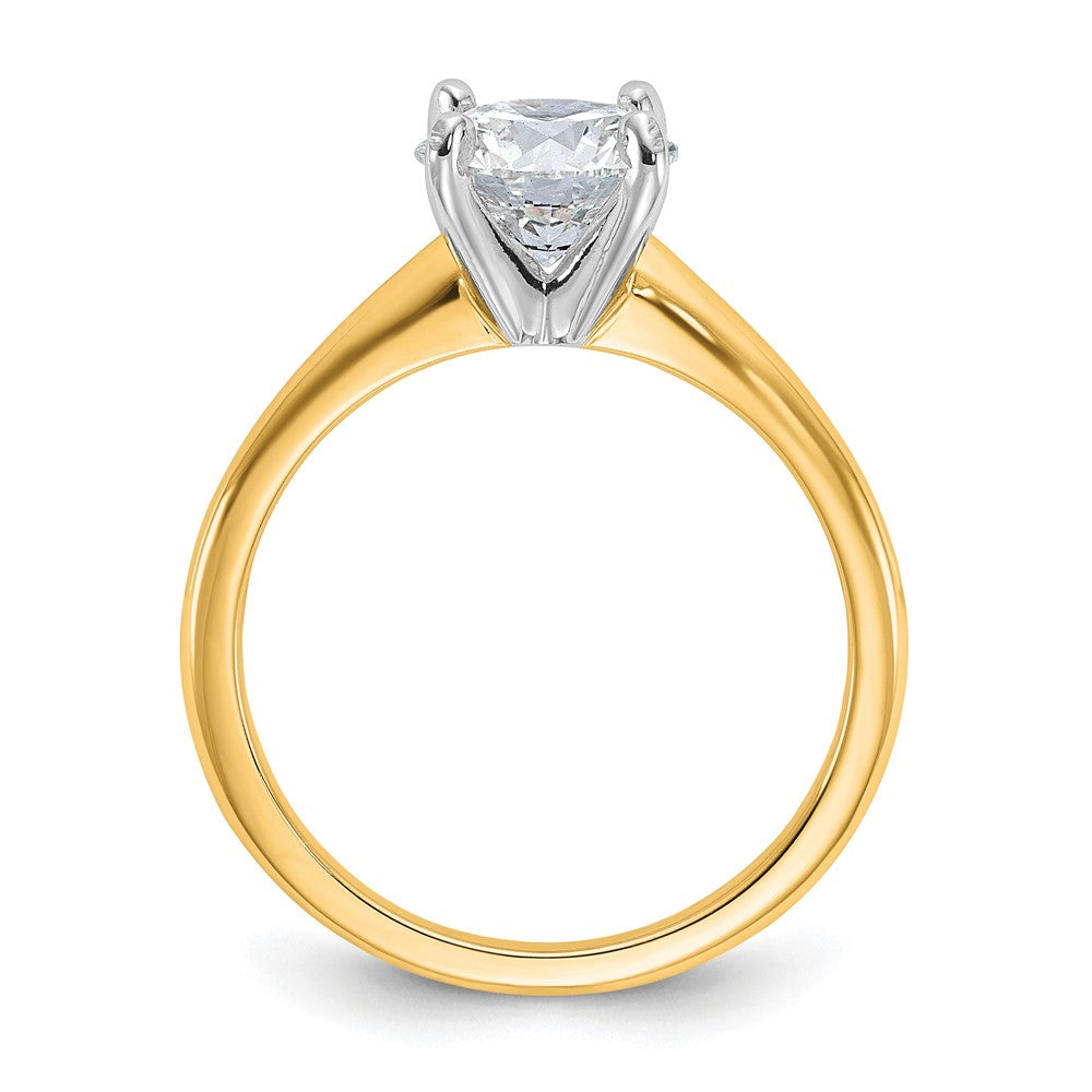 14ktt 1 1/4ct Lab Grown Diamond VS+ F+ Round Comp Solitaire Eng Ring