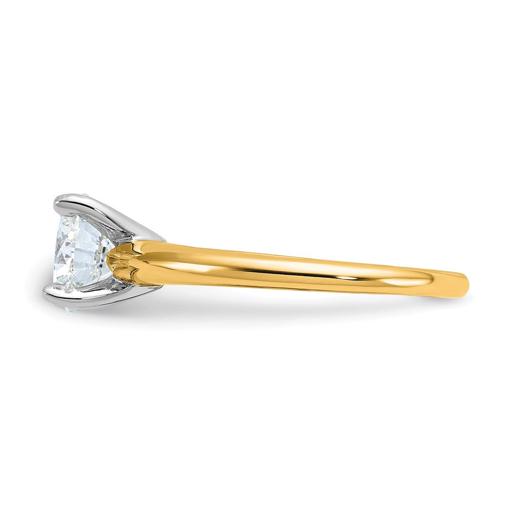 14ktt 1 1/2ct Cert Lab Grown Dia VS/SI+ G+ Round Comp Solitaire Eng Ring