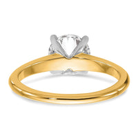 14ktt 1 1/2ct Cert Lab Grown Dia VS/SI+ G+ Round Comp Solitaire Eng Ring