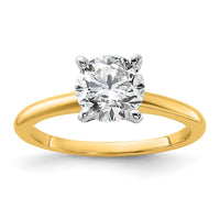 14ktt 1 1/2ct Cert Lab Grown Dia VS/SI+ G+ Round Comp Solitaire Eng Ring