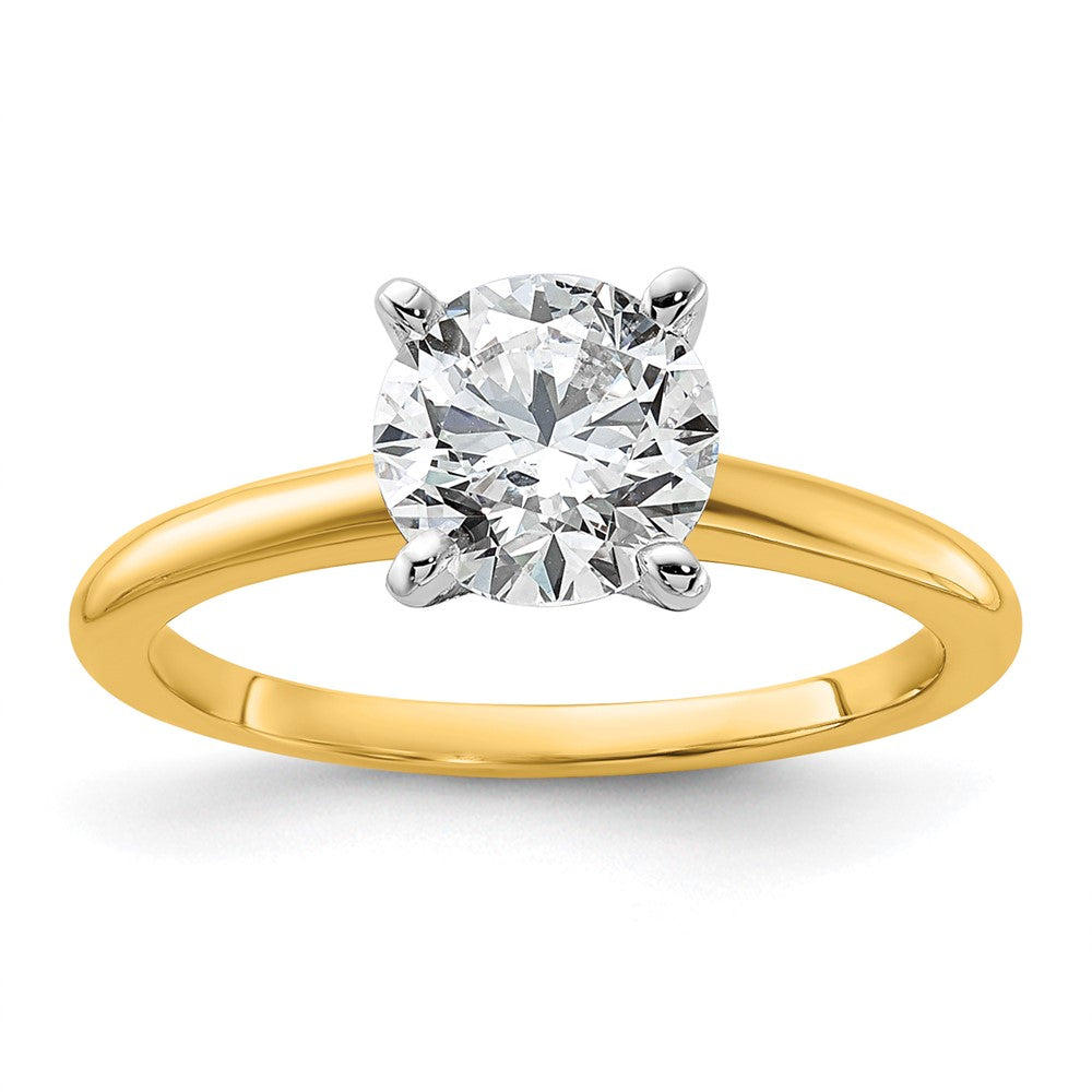 14ktt 1 1/4ct Lab Grown Diamond VS+ F+ Round Comp Solitaire Eng Ring