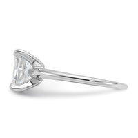 14kw 1 1/2ct Cert Lab Grown Diamond VS+ F+ Radiant Solitaire Comp Eng Ring