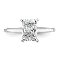 14kw 1 1/4ct Cert Lab Grown Dia VS/SI+ G+ Radiant Solitaire Comp Eng Ring