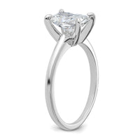 14kw 1 1/4ct Lab Grown Diamond VS/SI+ G+ Radiant Solitaire Comp Eng Ring