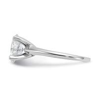 14kw 1 3/4ct Cert Lab Grown Diamond VS/SI+ G+ Oval Comp Solitaire Eng Ring