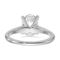 14kw 1 3/4ct Lab Grown Diamond VS+ F+ Oval Comp Solitaire Eng Ring