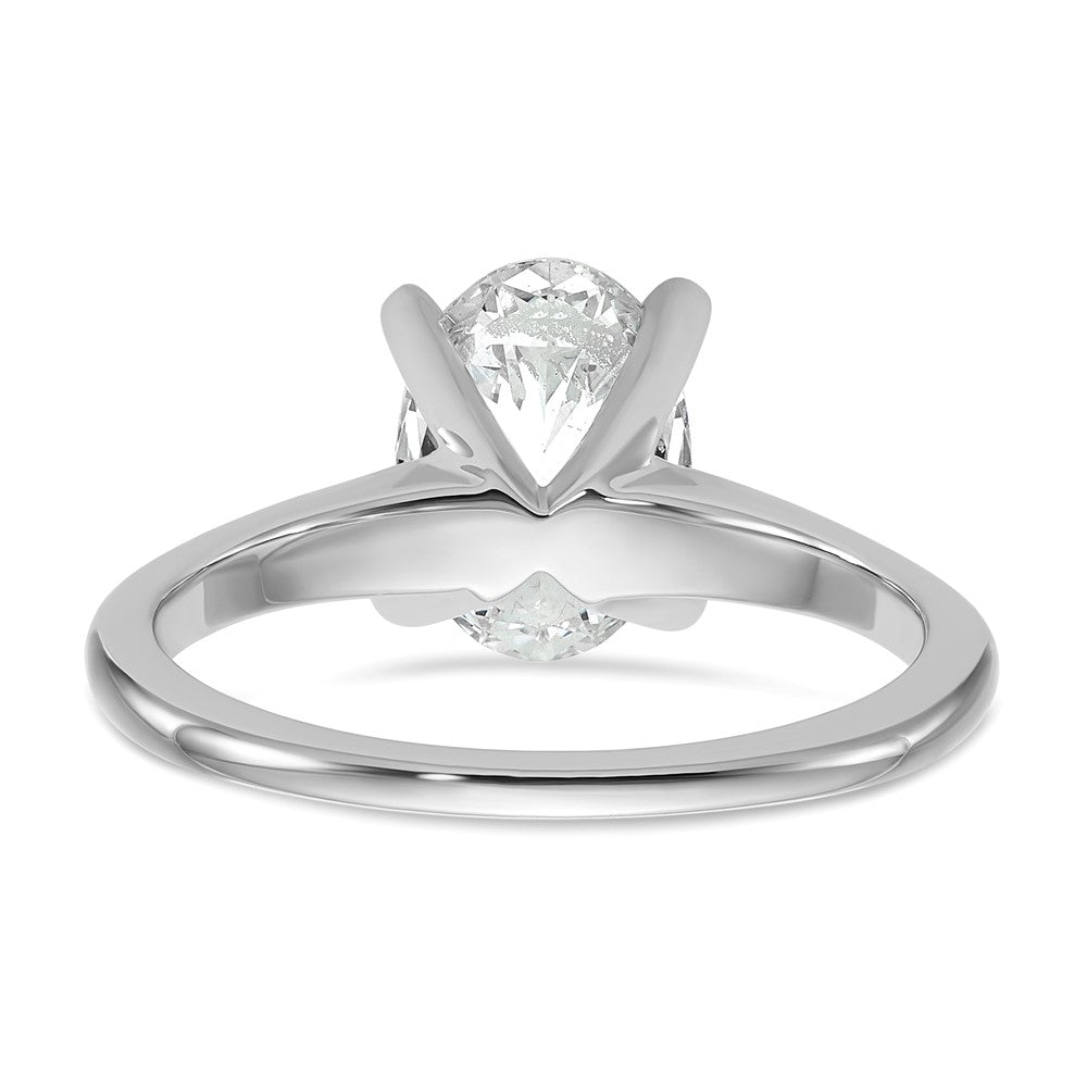 14kw 1 3/4ct Cert Lab Grown Diamond VS/SI+ G+ Oval Comp Solitaire Eng Ring