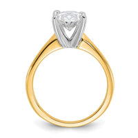 14ktt 1 3/4ct Cert Lab Grown Diamond VS/SI+ G+ Oval Comp Solitaire Eng Ring