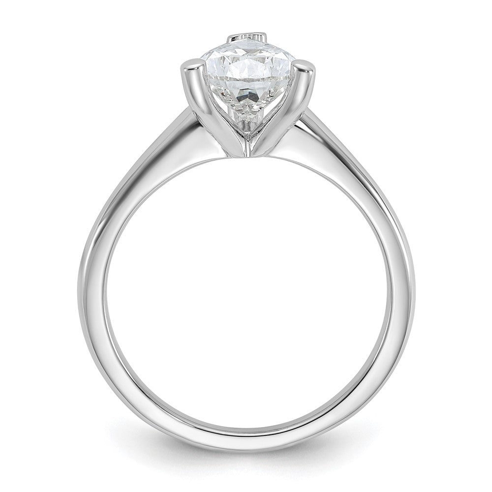14kw 1 3/4ct Cert Lab Grown Diamond VS+ F+ Pear Solitaire Comp Eng Ring