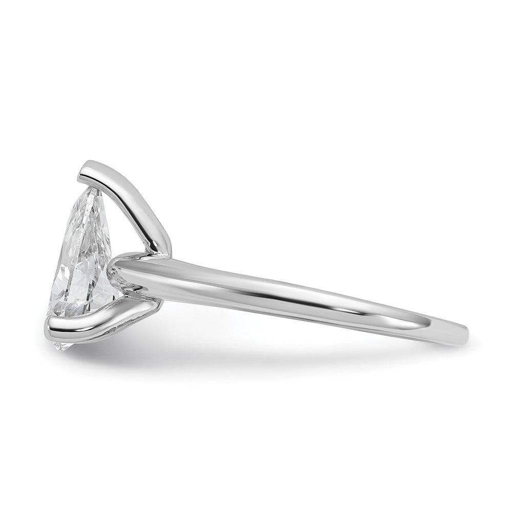 14kw 1 3/4ct Cert Lab Grown Diamond VS+ F+ Pear Solitaire Comp Eng Ring