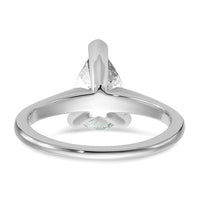 14kw 1 3/4ct Cert Lab Grown Diamond VS+ F+ Pear Solitaire Comp Eng Ring