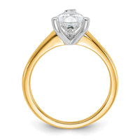 14ktt 1 3/4ct Cert Lab Grown Diamond VS/SI+ G+ Pear Solitaire Comp Eng Ring