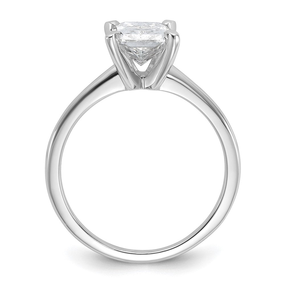 14kw 1 3/4ct Lab Grown Diamond VS/SI+ G+ Radiant Solitaire Comp Eng Ring