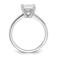 14kw 1 3/4ct Cert Lab Grown Diamond VS+ F+ Radiant Solitaire Comp Eng Ring