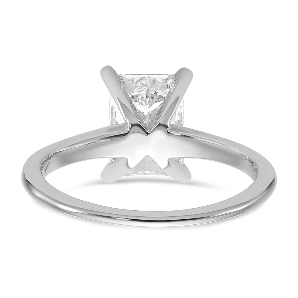 14kw 1 3/4ct Lab Grown Diamond VS/SI+ G+ Radiant Solitaire Comp Eng Ring
