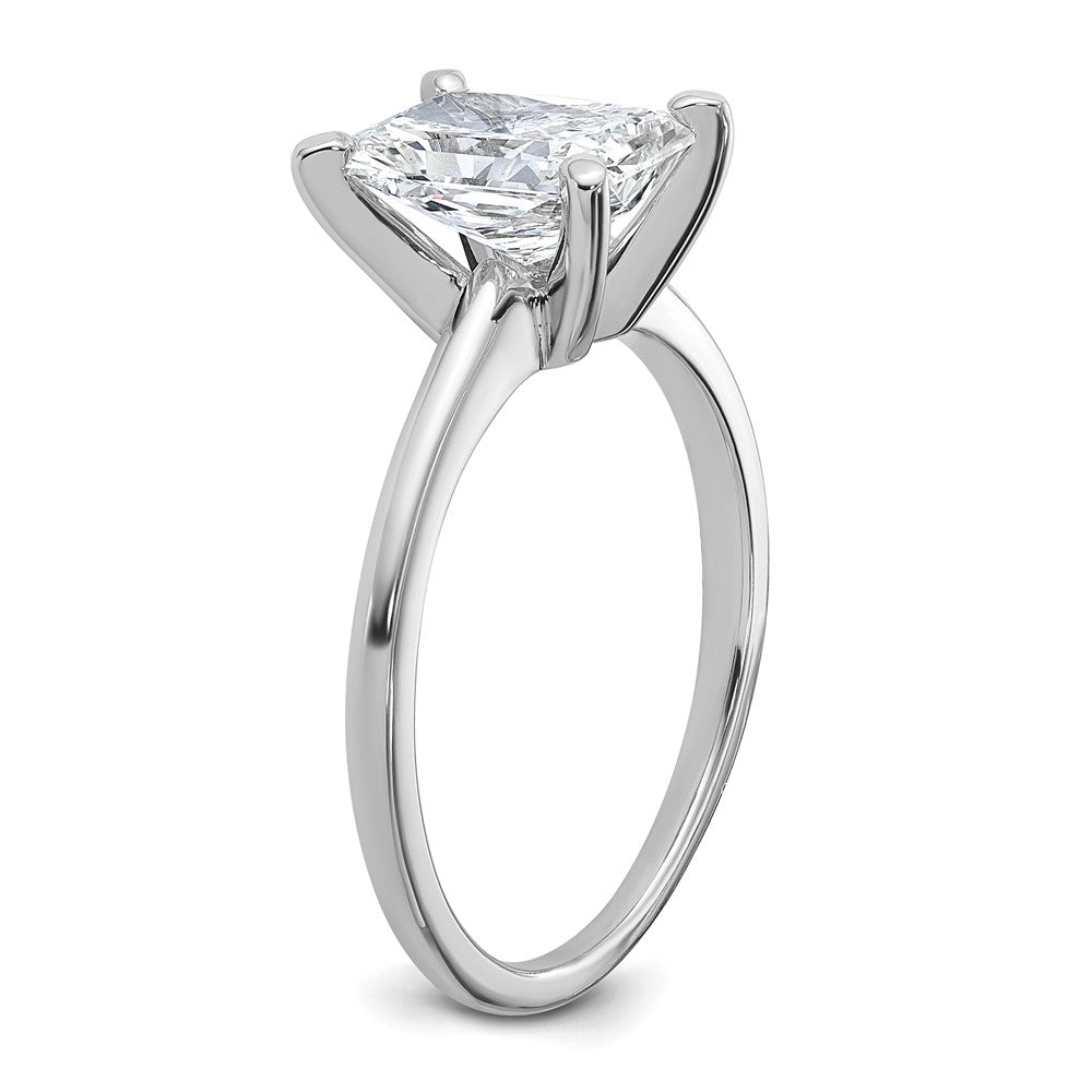 14kw 1 3/4ct Lab Grown Diamond VS/SI+ G+ Radiant Solitaire Comp Eng Ring