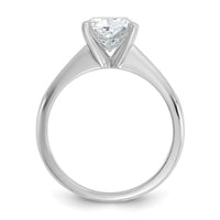 14kw 2ct Lab Grown Diamond VS+ F+ Cushion Comp Solitaire Eng Ring