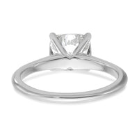 14kw 2ct Lab Grown Diamond VS+ F+ Cushion Comp Solitaire Eng Ring