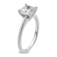 14kw 2ct Lab Grown Diamond VS+ F+ Cushion Comp Solitaire Eng Ring