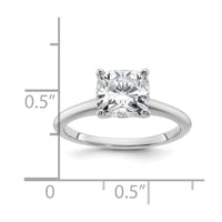 14kw 2ct Lab Grown Diamond VS+ F+ Cushion Comp Solitaire Eng Ring