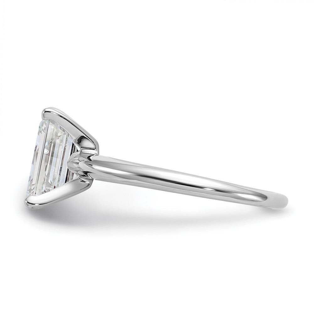 14kw 2ct Lab Grown Diamond VS/SI+ G+ Emerald Solitaire Comp Eng Ring