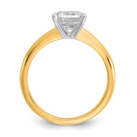 14ktt 2ct Lab Grown Diamond VS+ F+ Emerald Solitaire Comp Eng Ring
