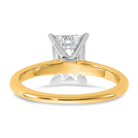 14ktt 2ct Lab Grown Diamond VS+ F+ Emerald Solitaire Comp Eng Ring