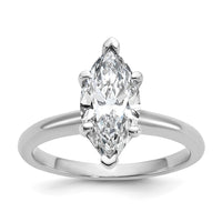 14kw 2ct Cert Lab Grown Diamond VS+ F+ Marquise Solitaire Comp Eng Ring